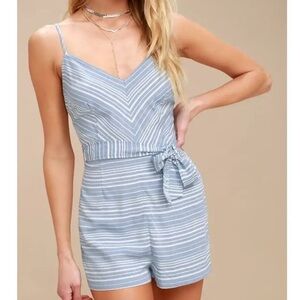 BB Dakota Sleeveless Chambray Romper